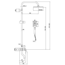 Душевая система 207 мм Savol 800 S-602242