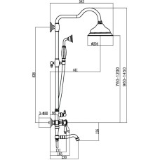 Душевая система 204 мм Savol 66H S-006613H