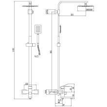 Душевая система 200 мм Savol 304 S-SUS5001