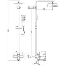 Душевая система 200 мм Savol 304 S-SUS5001