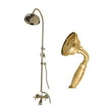 Душевая стойка со смесителем, с изливом, верхним и ручным душем CEZARES NOSTALGIA-CVD-02-M