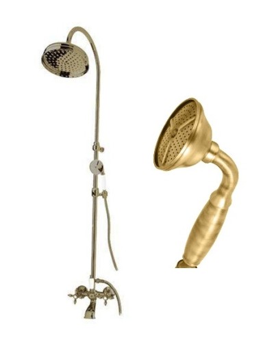 Душевая стойка со смесителем, с изливом, верхним и ручным душем CEZARES NOSTALGIA-CVD-02-M