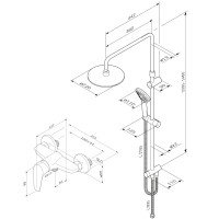 Душевая стойка 220 мм AM.PM F4088934