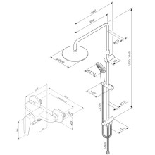 Душевая стойка 220 мм AM.PM F4088934