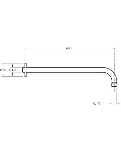 Душевой комплект 200 мм Jacob Delafon Modulo E30759-CP