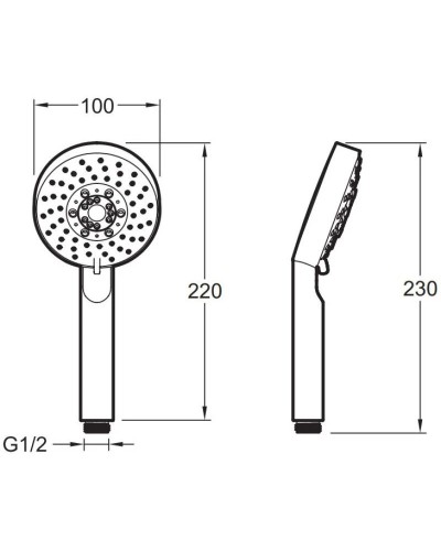 Душевой комплект 200 мм Jacob Delafon Modulo E30759-CP