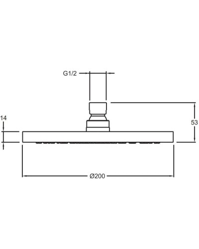 Душевой комплект 200 мм Jacob Delafon Modulo E30759-CP