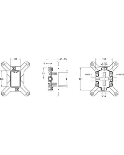 Душевой комплект 200 мм Jacob Delafon Modulo E30759-CP