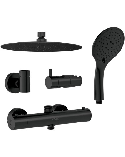 Душевая система 245 мм Cersanit Brasko Black A63112