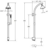 Душевая стойка Jacob Delafon Moxie E8078-CP