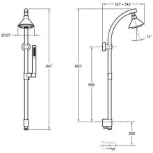 Душевая стойка Jacob Delafon Moxie E8078-CP