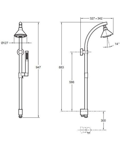 Душевая стойка Jacob Delafon Moxie E8078-CP