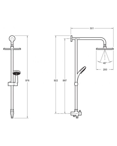 Душевая система Jacob Delafon EO E45893-CP Хром