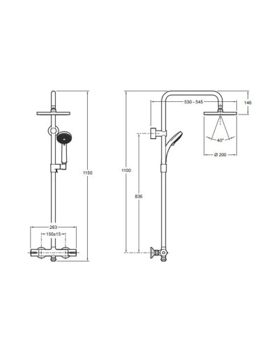 Душевая система Jacob Delafon July E45716-CP Хром