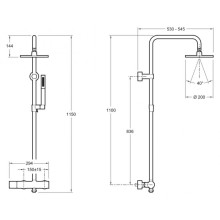 Душевая система Jacob Delafon Toobi E15370-CP Хром