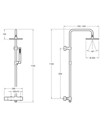 Душевая система Jacob Delafon Toobi E15370-CP Хром