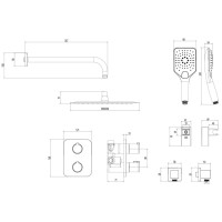 Душевой комплект 300 мм Lemark Yeti LM7849C
