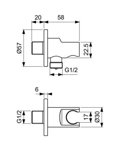 Душевой комплект 303 мм Ideal Standard Cerafine O A7193XG + B9445XG + A5803XG + BC807XG + BC774XG + A4109XG
