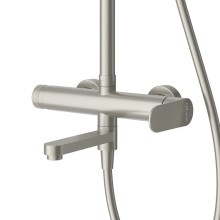 Душевая стойка со смесителем изливом и душевым шлангом, верхним, ручным душем CEZARES STYLUS-CVD-IN