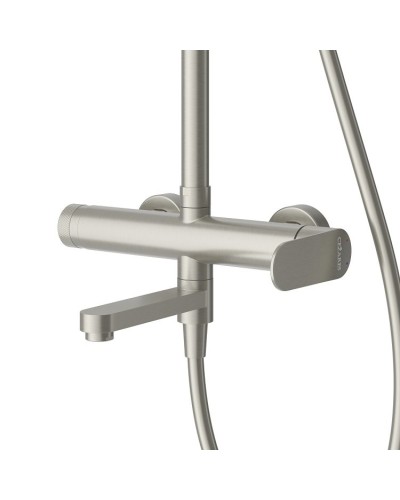 Душевая стойка со смесителем изливом и душевым шлангом, верхним, ручным душем CEZARES STYLUS-CVD-IN
