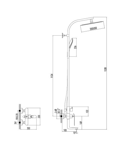 Душевая система Lemark Melange LM4962CW Хром Белый