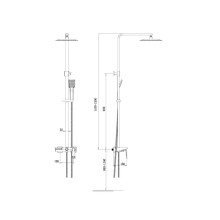 Душевая система Bronze De Luxe Quadro LT919WC