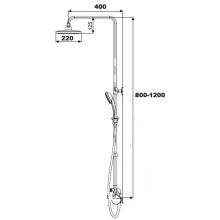 Душевая система 220 мм Bronze De Luxe Yasmina LT800/B03