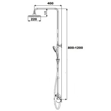 Душевая система 220 мм Bronze De Luxe Yasmina LT800/B03