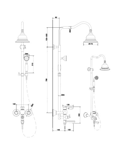 Душевая система Felice 5060 cromo