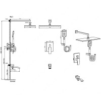 Душевая система встраиваемая Felice 1020 cromo