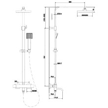 Душевая система Felice 1160 cromo термостат