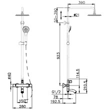 Душевая система Felice 1260 cromo термостат