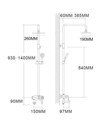 Душевая система Felice 9060 cromo