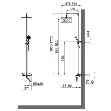 Душевая система 300 мм Noken Tec Round N186490066