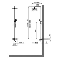 Душевая система 300 мм Noken Tec Round N186490073