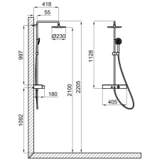 Душевая система 230 мм Noken Touch&Feel N155416705