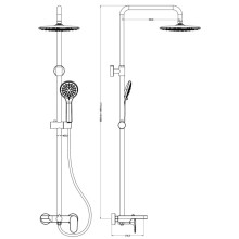 Душевая система 250 мм Boheme Spectre 458-NB