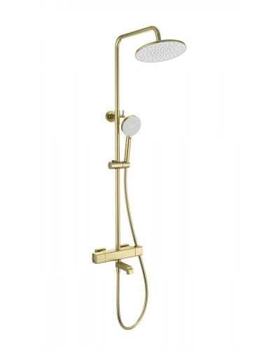 Душевая система с термостатом WONZON & WOGHAND, Брашированное золото (WW-A3007-T1-BG)
