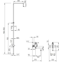 Душевая система Migliore Ermitage ML.ERM-7004.BI.BR