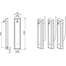 Бесконтактная душевая панель Oras Electra 6661FTW