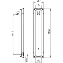Бесконтактная душевая панель Oras Electra 6661F