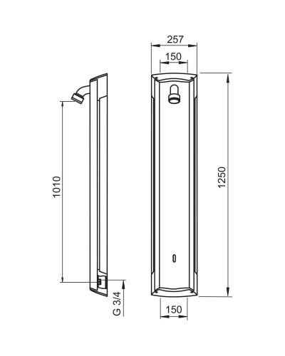 Бесконтактная душевая панель Oras Electra 6661F