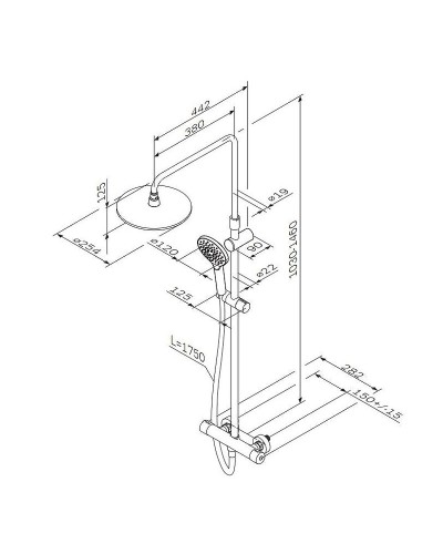 Душевая система AM.PM Like F0780464 Хром