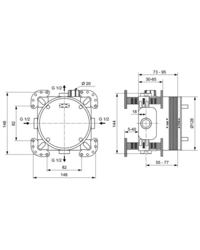 Душевой комплект 300 мм Ideal Standard Ceratherm C100 A7572AA