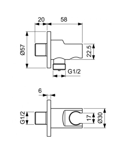 Душевой комплект 303 мм Ideal Standard Ceratherm T100 A7573AA