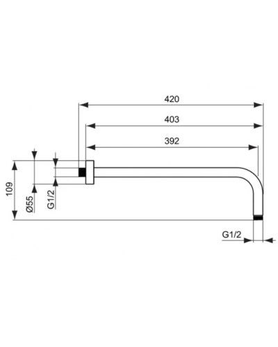 Душевой комплект 303 мм Ideal Standard Ceratherm T100 A7573AA