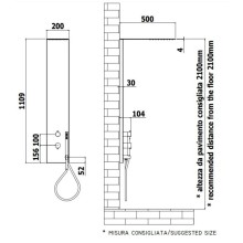 Душевая панель Paffoni Beta ZCOL672CR
