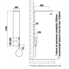 Душевая панель Paffoni Beta ZCOL672CR