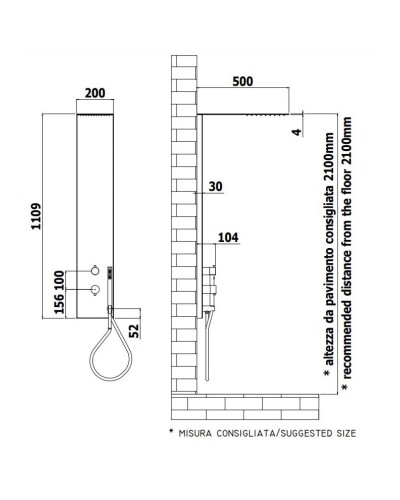Душевая панель Paffoni Beta ZCOL672CR