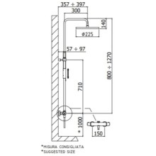Душевая система 225 мм Paffoni Birillo Master ZCOL646LIQST